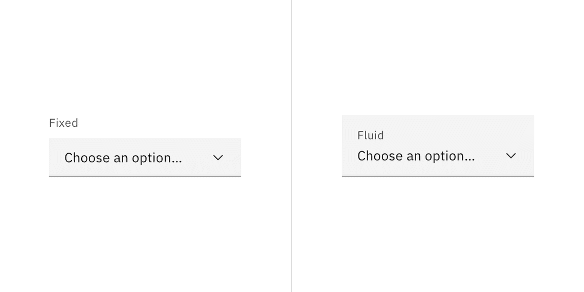 Fixed and fluid dropdown styles